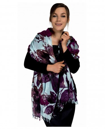 Палантин Женский W40-PORTE.FLEUR/VIOLETTE